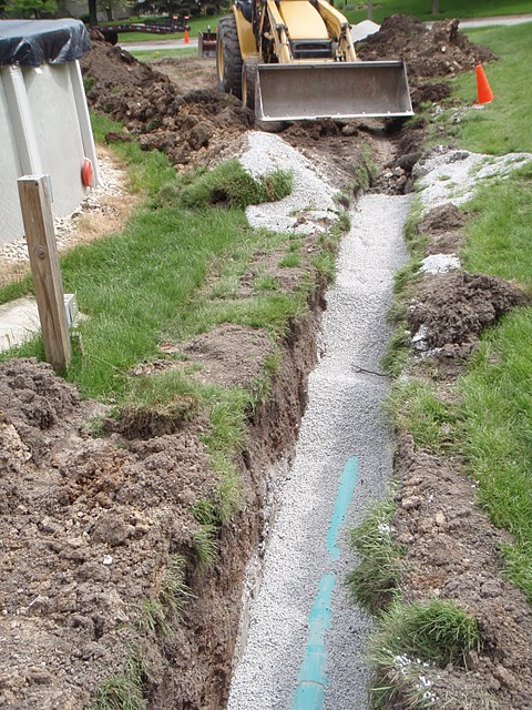 Trenching is a great way to solve drainage issues. - Bob's Grading Waukesha